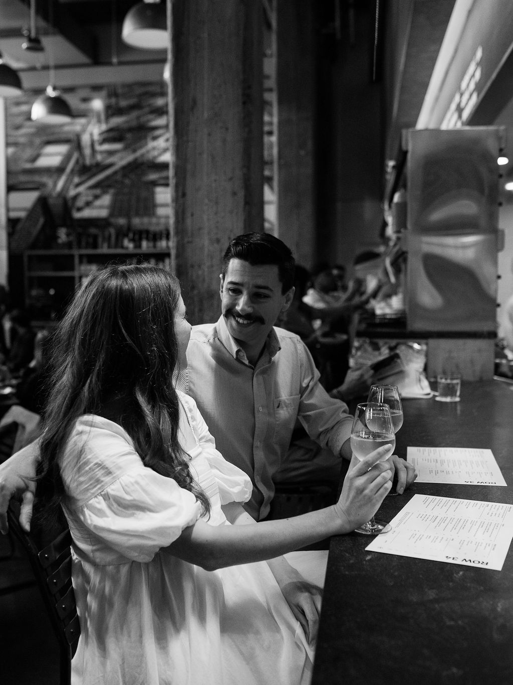 Megan and Mike at the bar